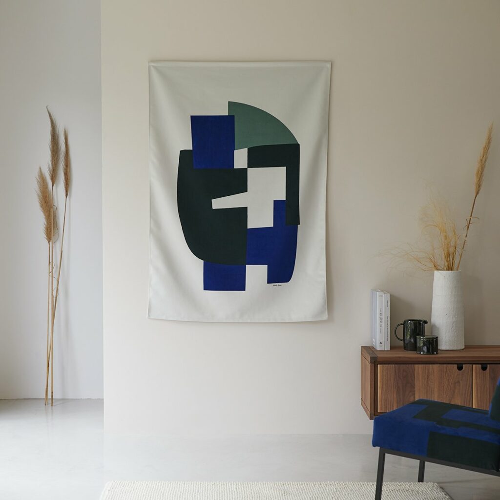 tenture motif brutaliste